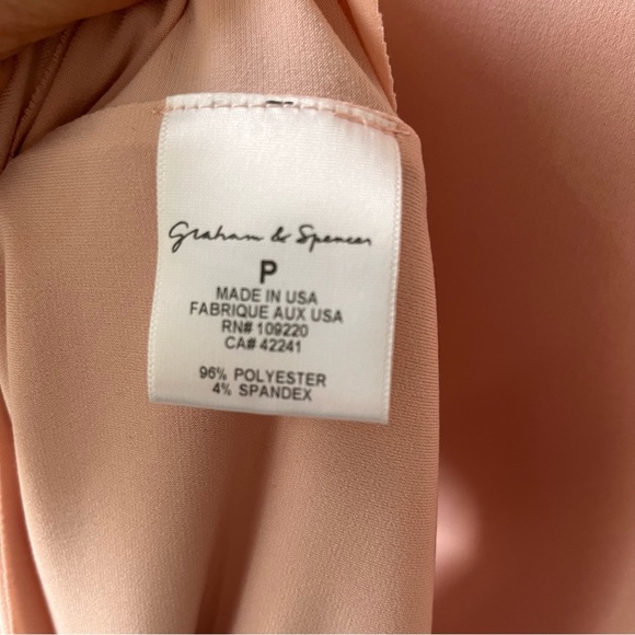 Graham & Spencer Pink Bodycon Ruched Long-sleeved Dress Knee-length Size P / XS - Picture 7 of 7